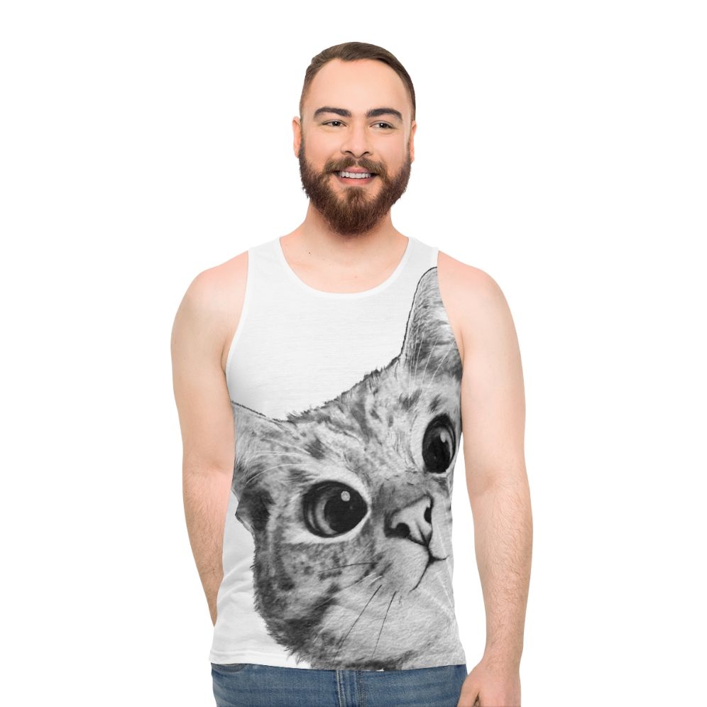 Sneaky Cat Unisex Tank Top - men