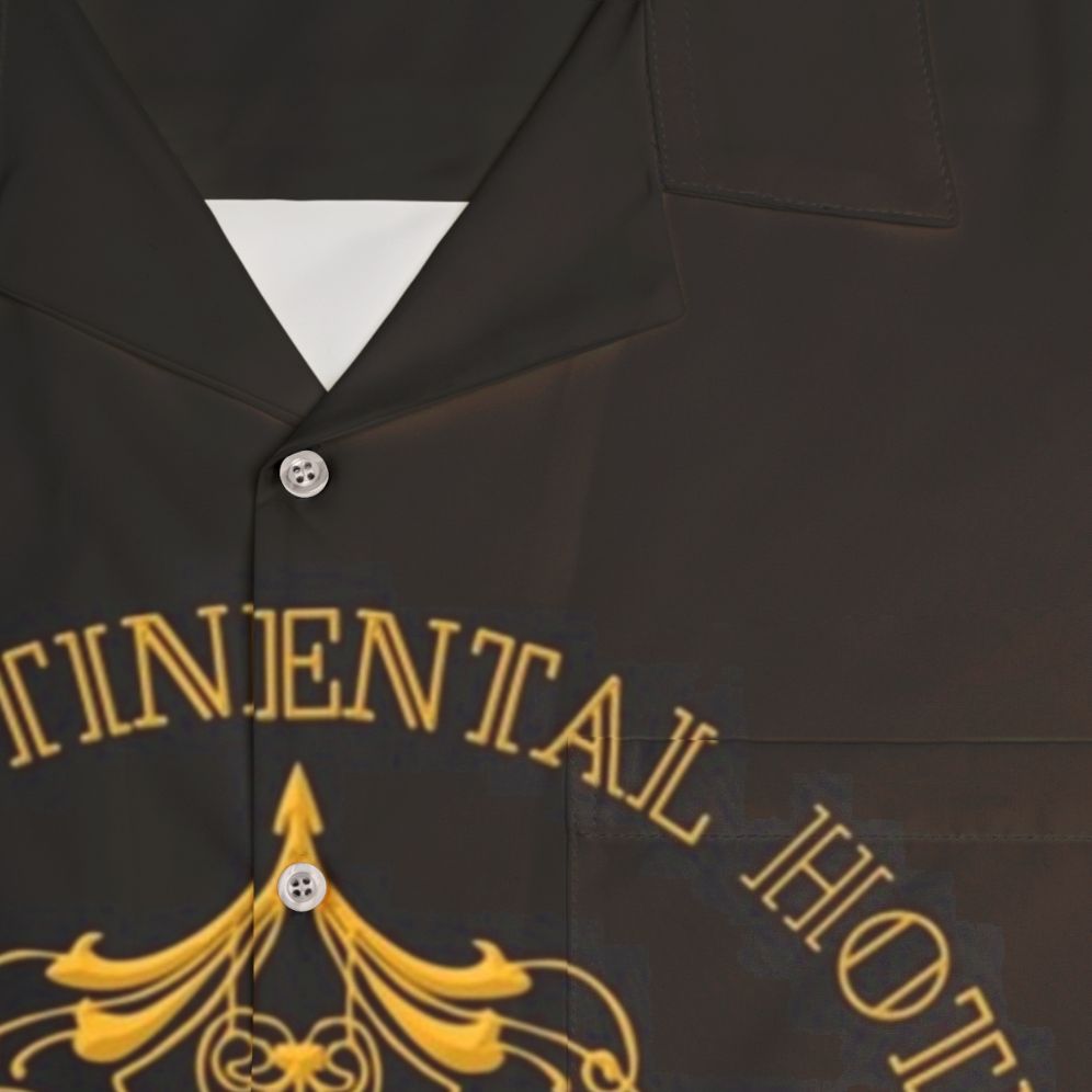 Vintage John Wick Continental Hotel Hawaiian Shirt - Detail