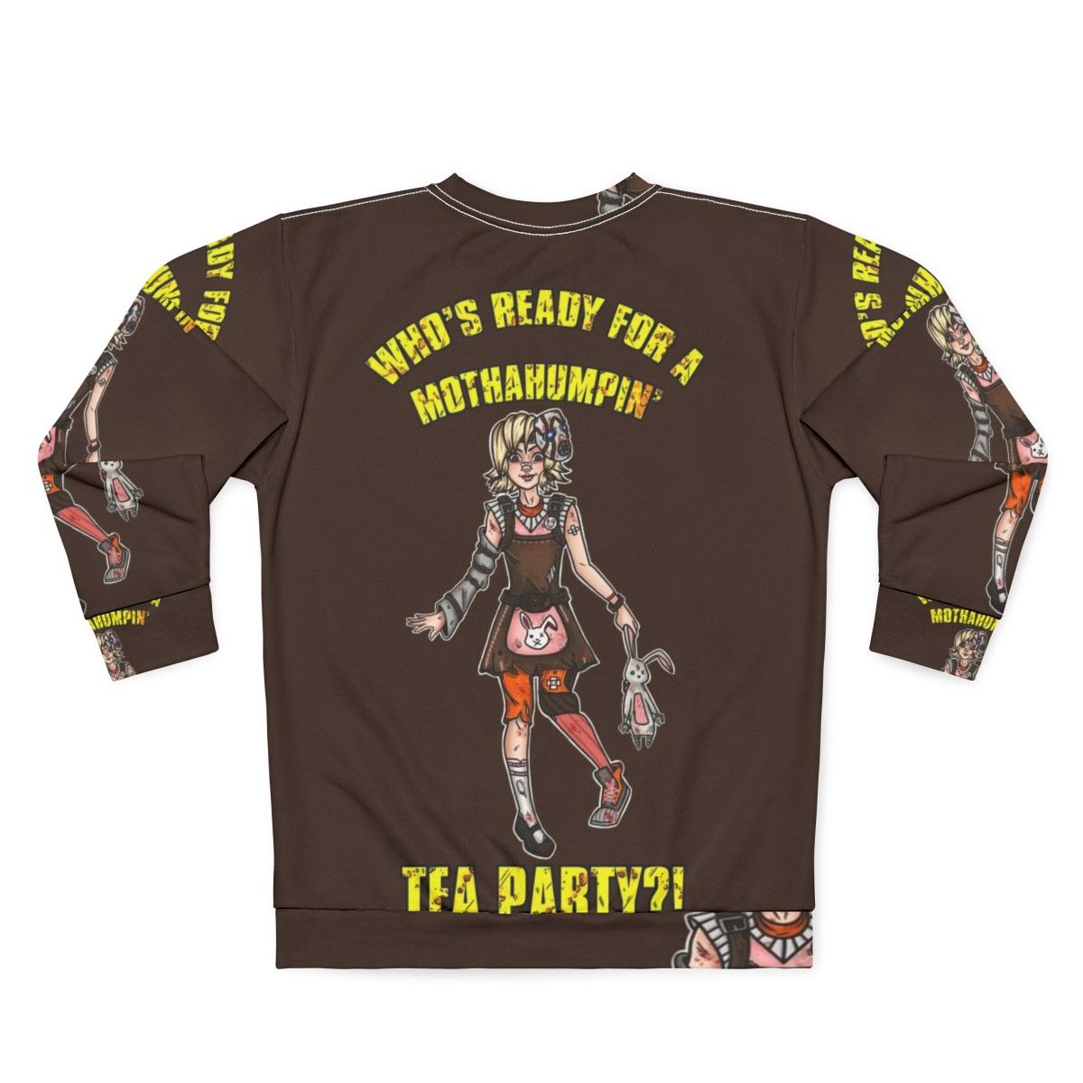 Borderlands Tiny Tina Mothahumpin Tea Party Sweatshirt - Back