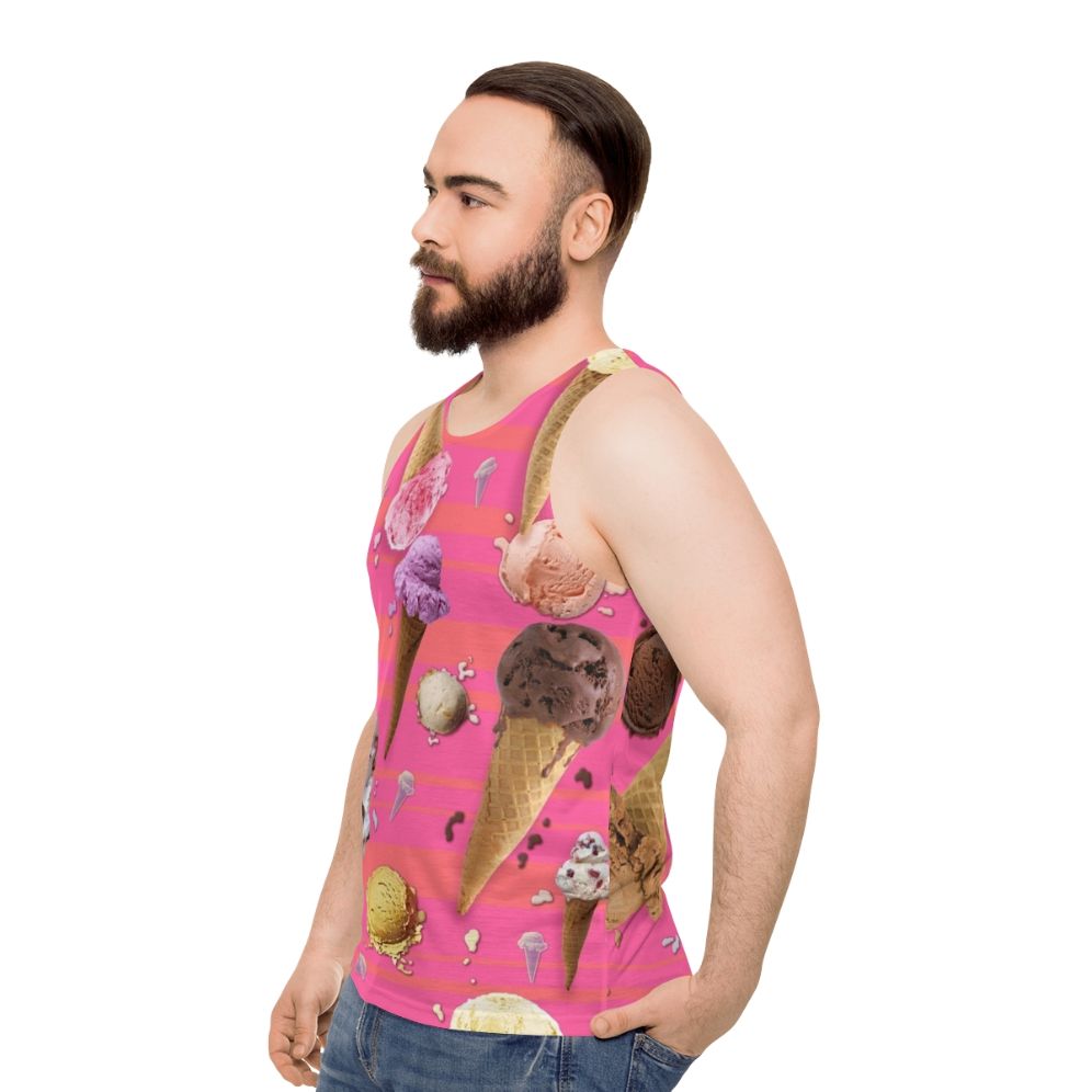 Unisex ice cream tank top - men side