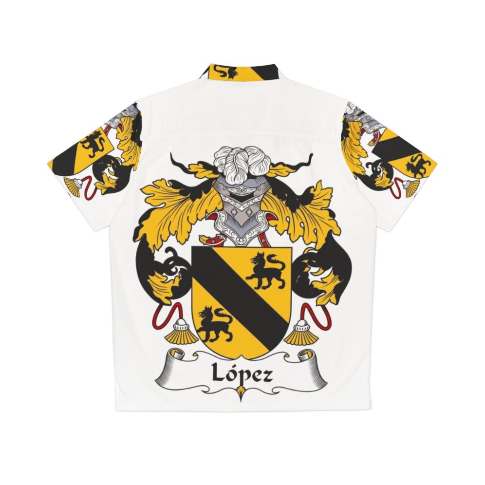 Lopez Coat of Arms Hawaiian Shirt - Back