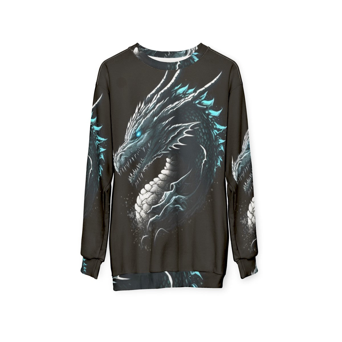 Magical dragon graphic sweatshirt for fantasy and role-playing fans - hanging