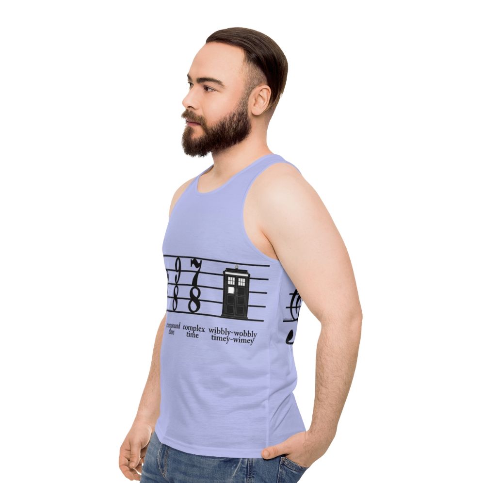 Timey Wimey Doctor Who Unisex Tank Top - men side