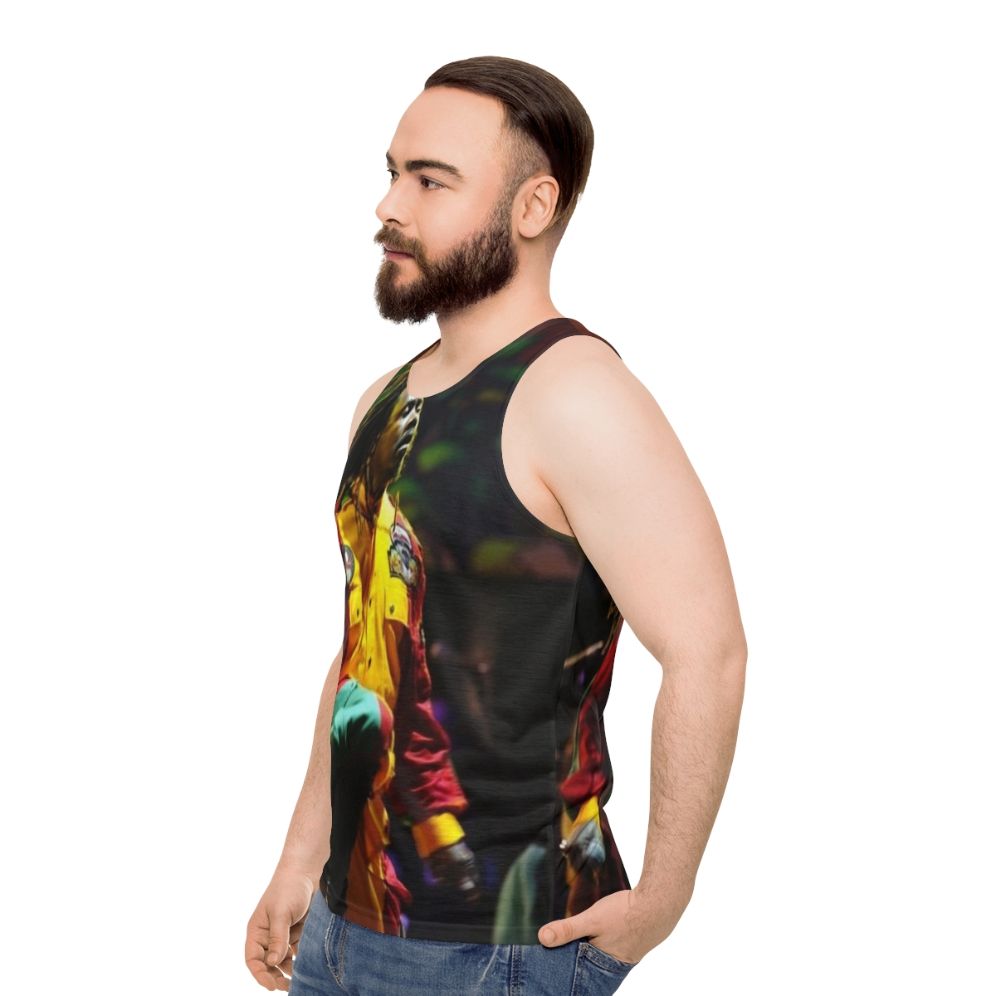 Luciano unisex reggae tank top - men side