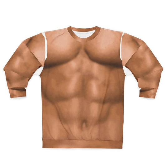 Muscle Six Pack Abs Sweatshirt for Men - Ripped Abs Workout Apparel