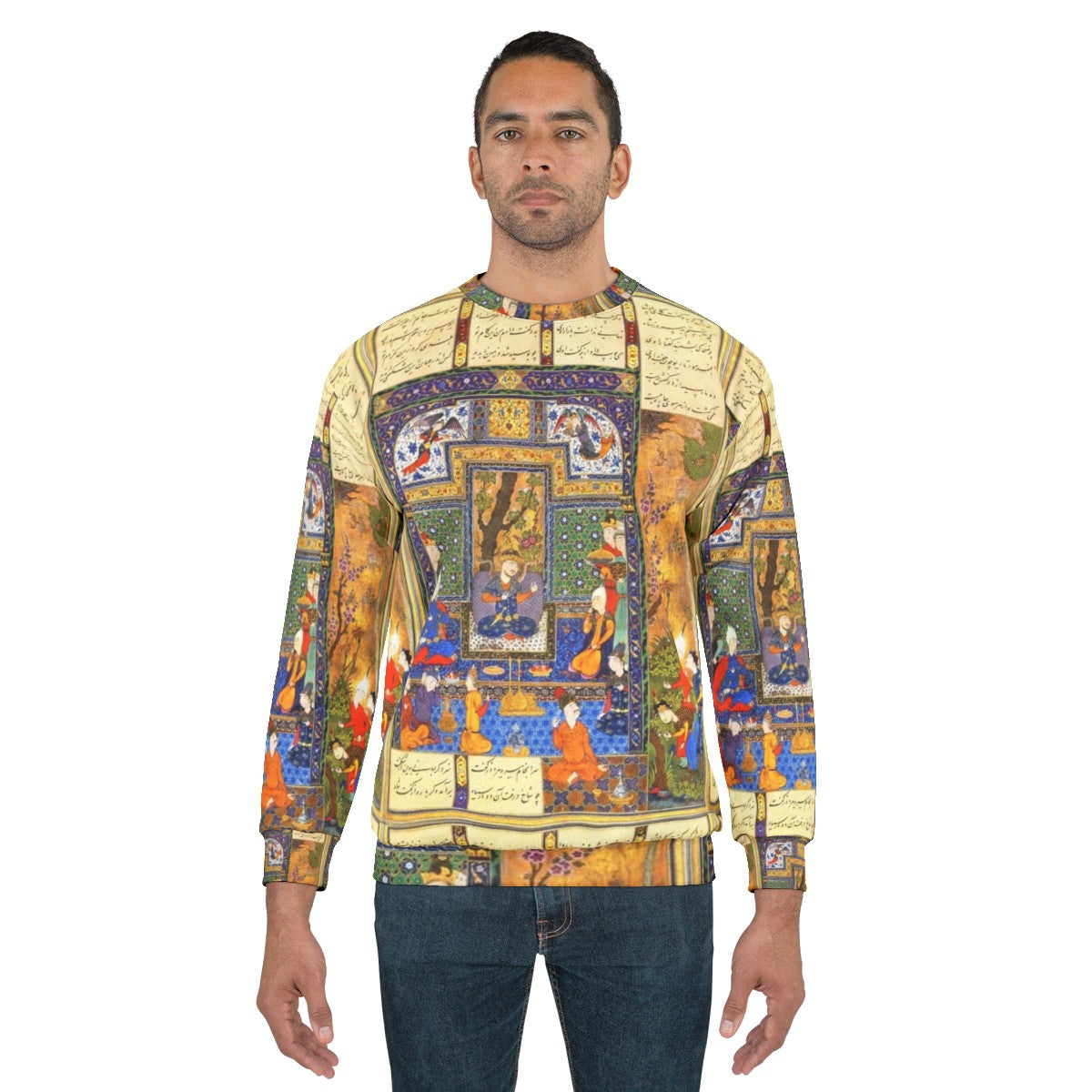 Persian Calligraphy Sweatshirt with Shahnameh 1St Design - men