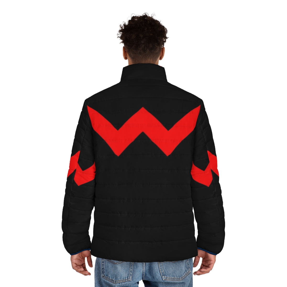 Wonderful W Puffer Jacket featuring superhero-inspired design - men back