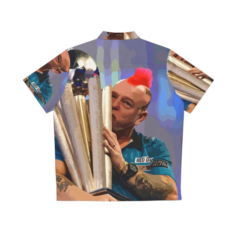 Peter Wright Darts Champion Wearing Hawaiian Shirt - Back