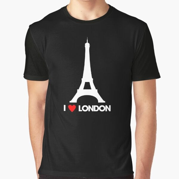 I Heart London Eiffel Tower - Joke T-Shirt Graphic Tee