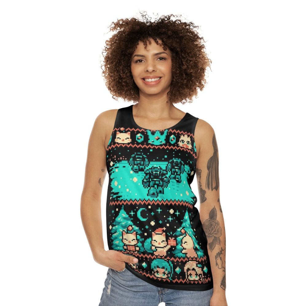 Winter Fantasy Unisex Pixel Art Tank Top - women