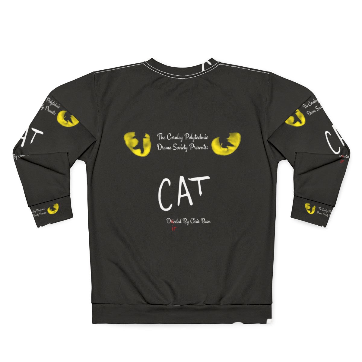 Cat inspired "The Play That Goes Wrong" sweatshirt - Back