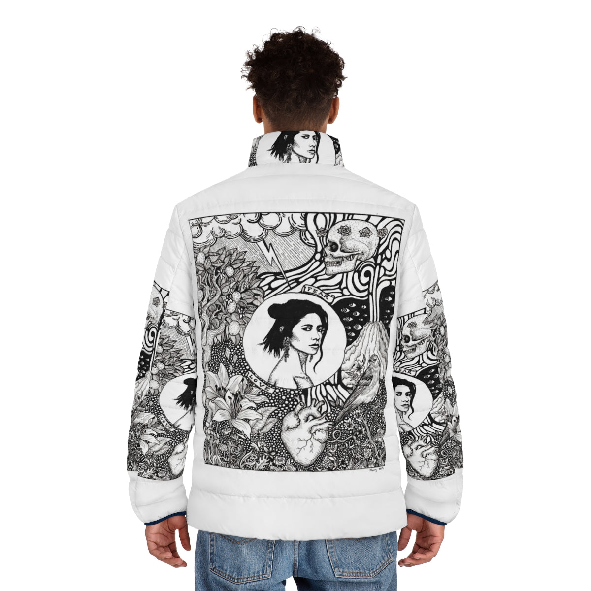 Marina and the Diamonds Inspired Puffer Jacket - men back