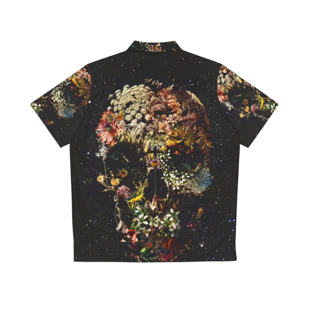 Skull and floral pattern Hawaiian shirt - Back