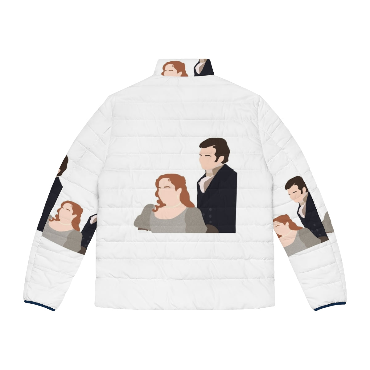 Bridgerton Penelope and Colin Smiling Puffer Jacket - Inspired by the hit Netflix series - Back