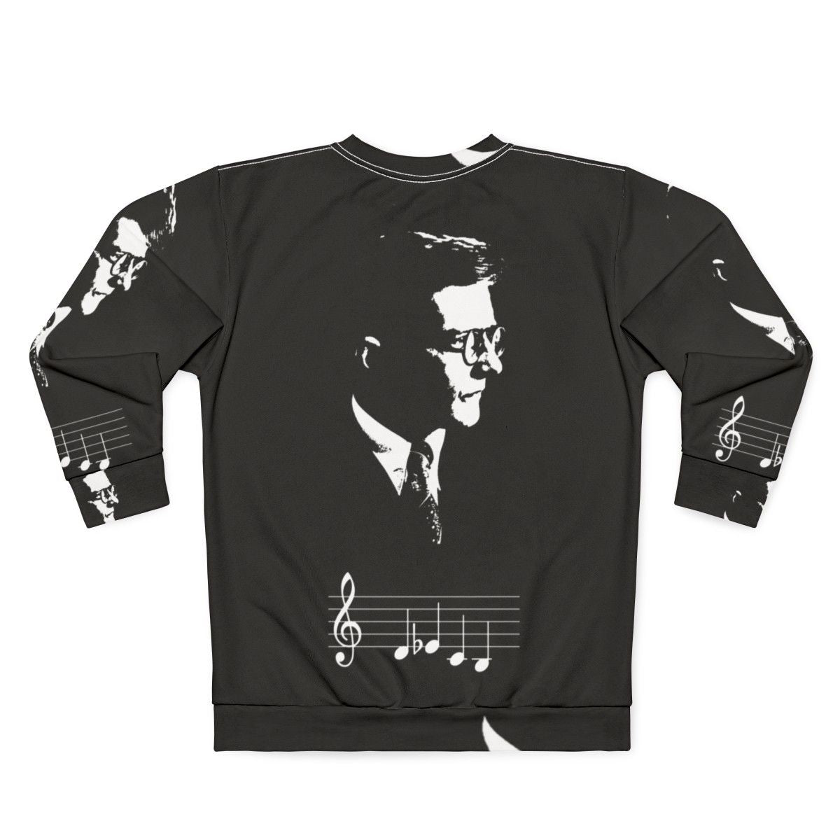 Dmitri Shostakovich DSCH Motif Musical Notes Sweatshirt - Back