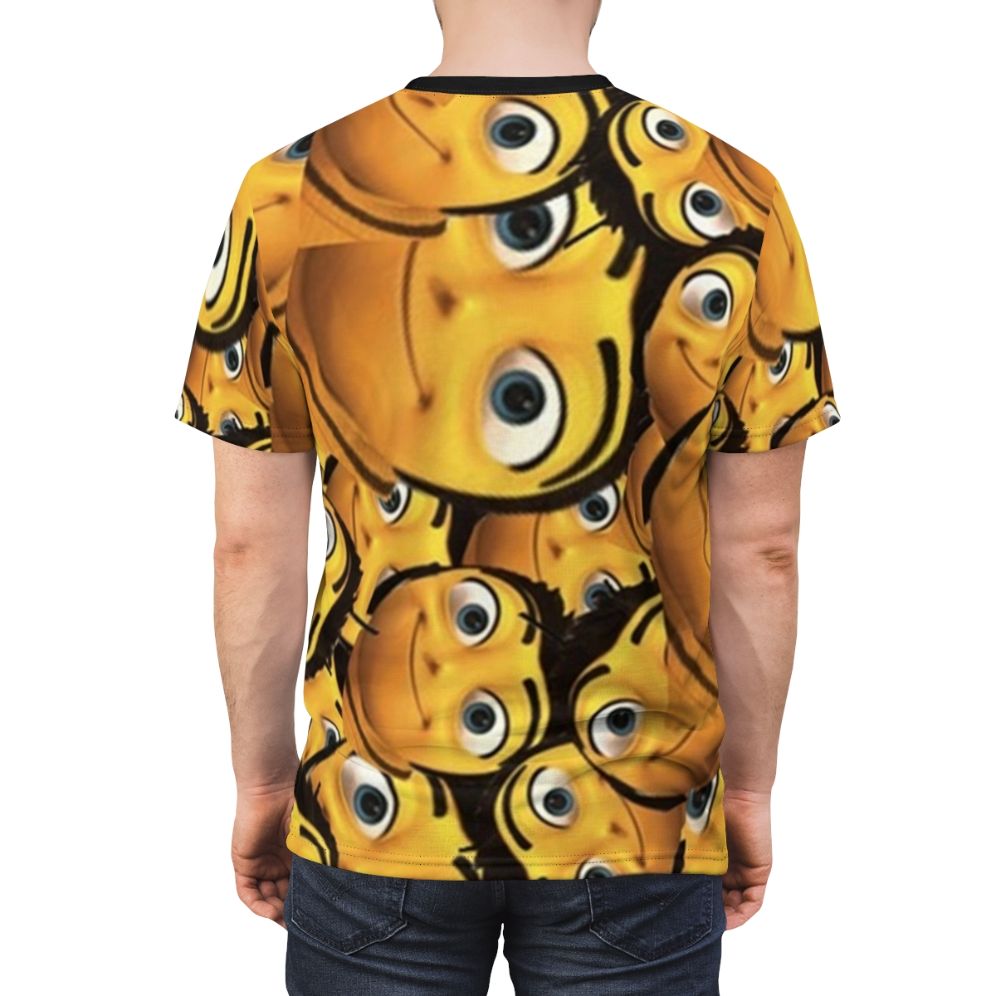 Bee Movie inspired meme design on an all-over print t-shirt - men back