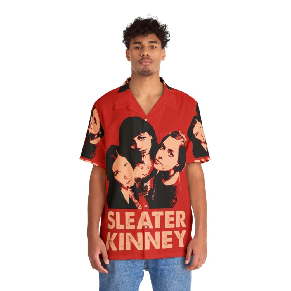 Sleater Kinney Vintage Hawaiian Shirt - People Front