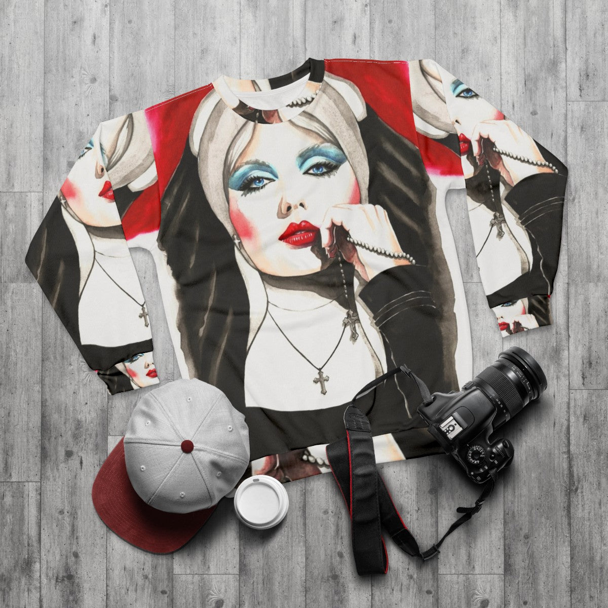 Debbie Harry "Sister" Watercolor Sweatshirt - flat lay