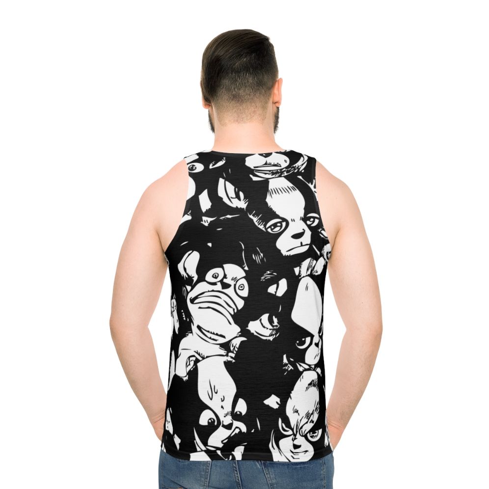 Iggy Unisex Tank Top featuring the iconic JoJo's Bizarre Adventure character - men back