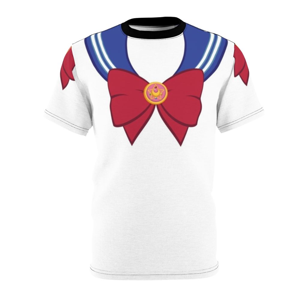 Stylish t-shirt featuring a shimmering sailor moon-inspired moon wand and brooch design