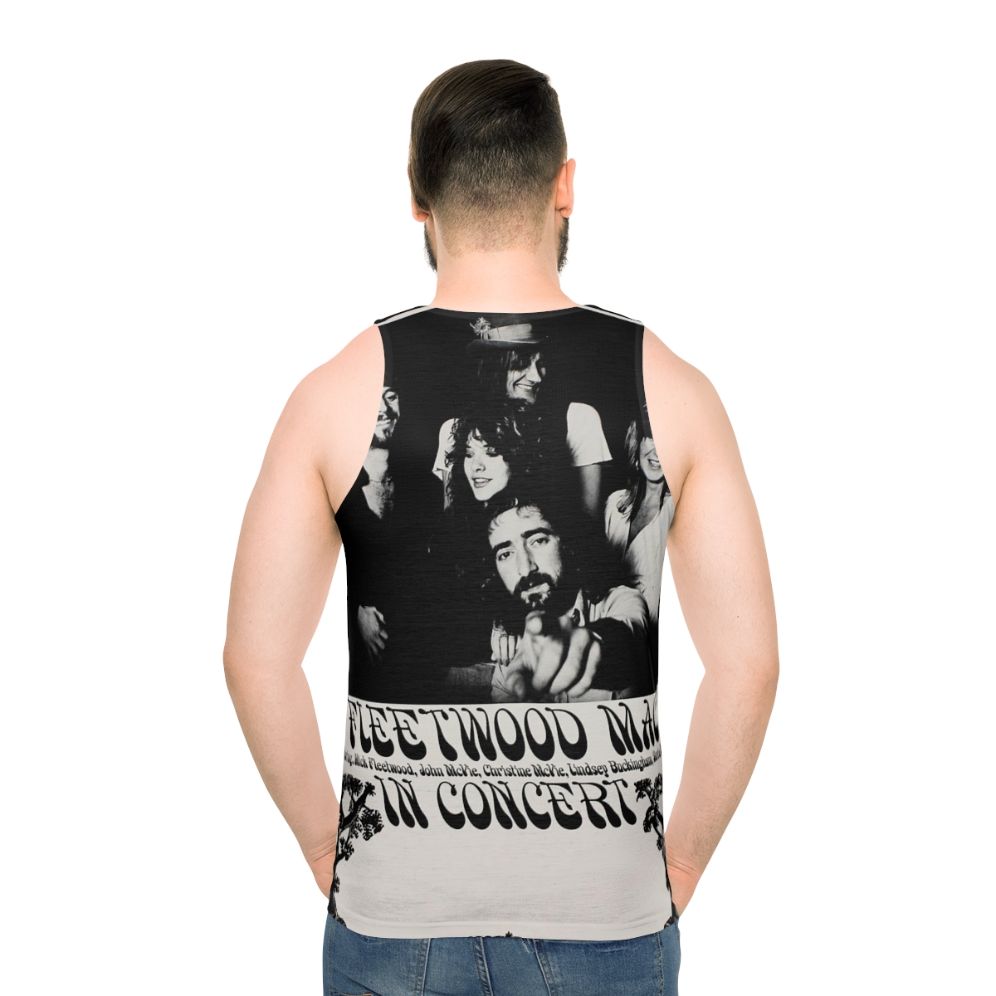 Retro 1970s concert unisex tank top - men back