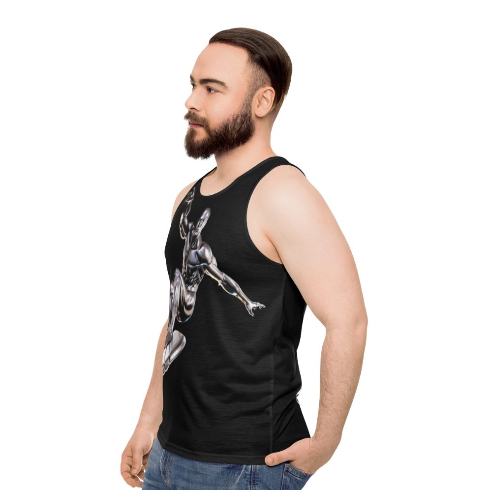 Silver Surfer Unisex Tank Top featuring Norrin Radd, the Herald of Galactus - men side