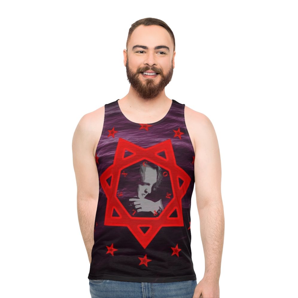 Unisex tank top with Cassandra Complex band logo - men