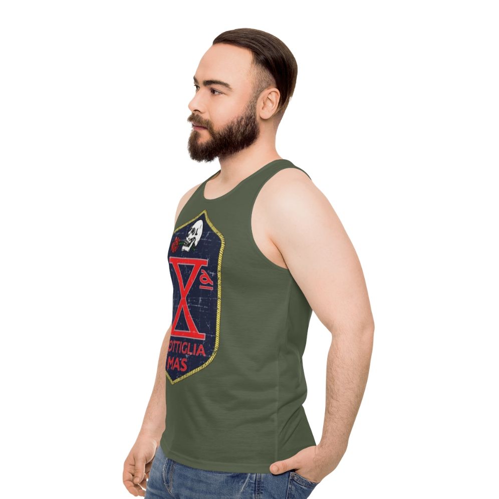 Unisex Italian Military Decima Flottiglia Mas Grunge Tank Top - men side