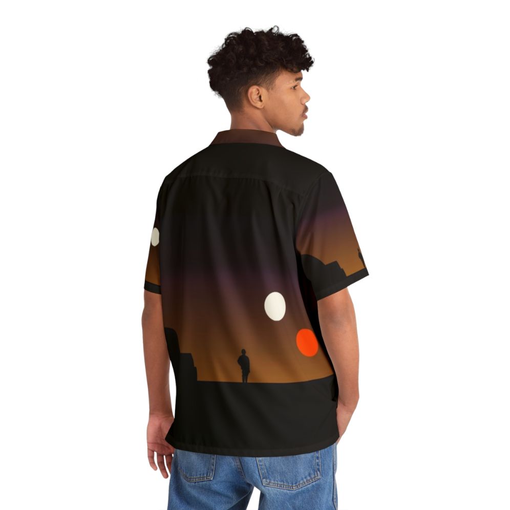 Tatooine-Inspired Double Sunset Hawaiian Shirt - People Back