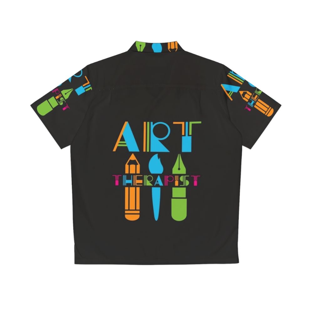 Art Therapist Hawaiian Shirt for Mental Health Awareness - Back