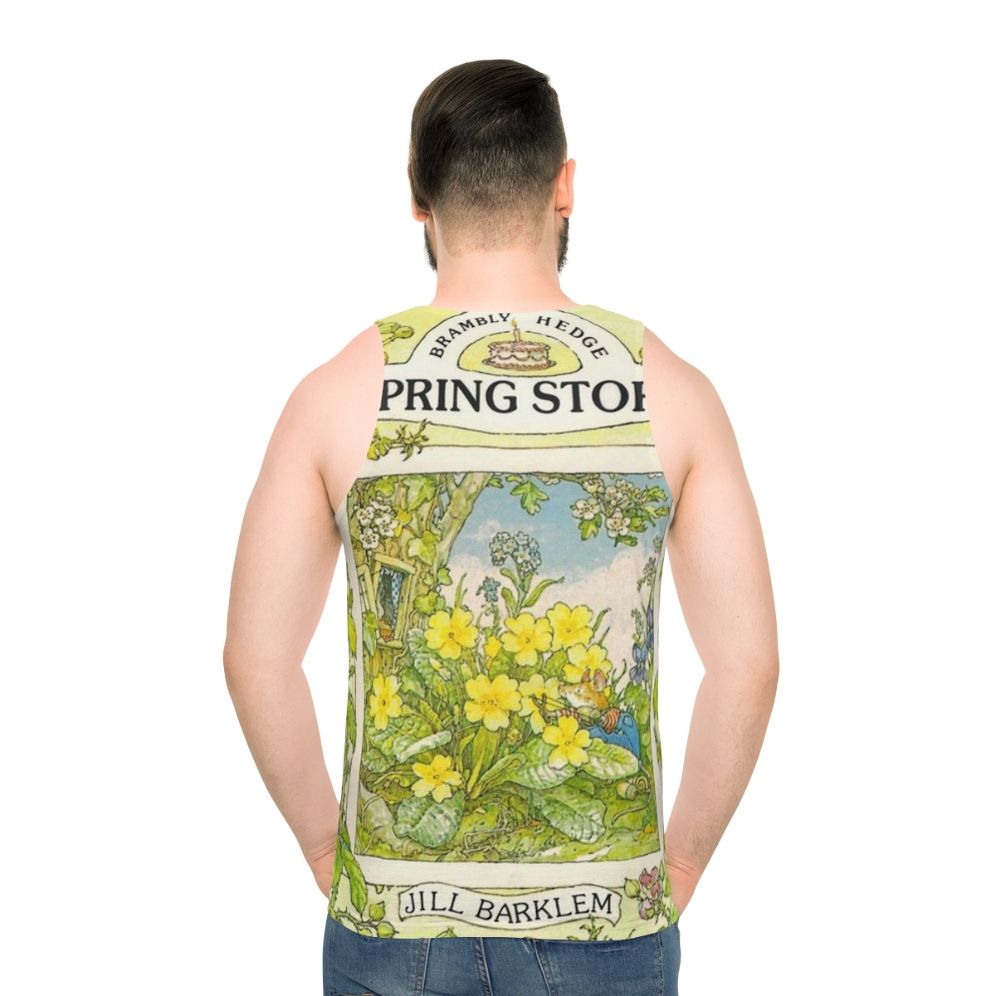 Brambly Hedge Spring Story Floral Unisex Tank Top - men back