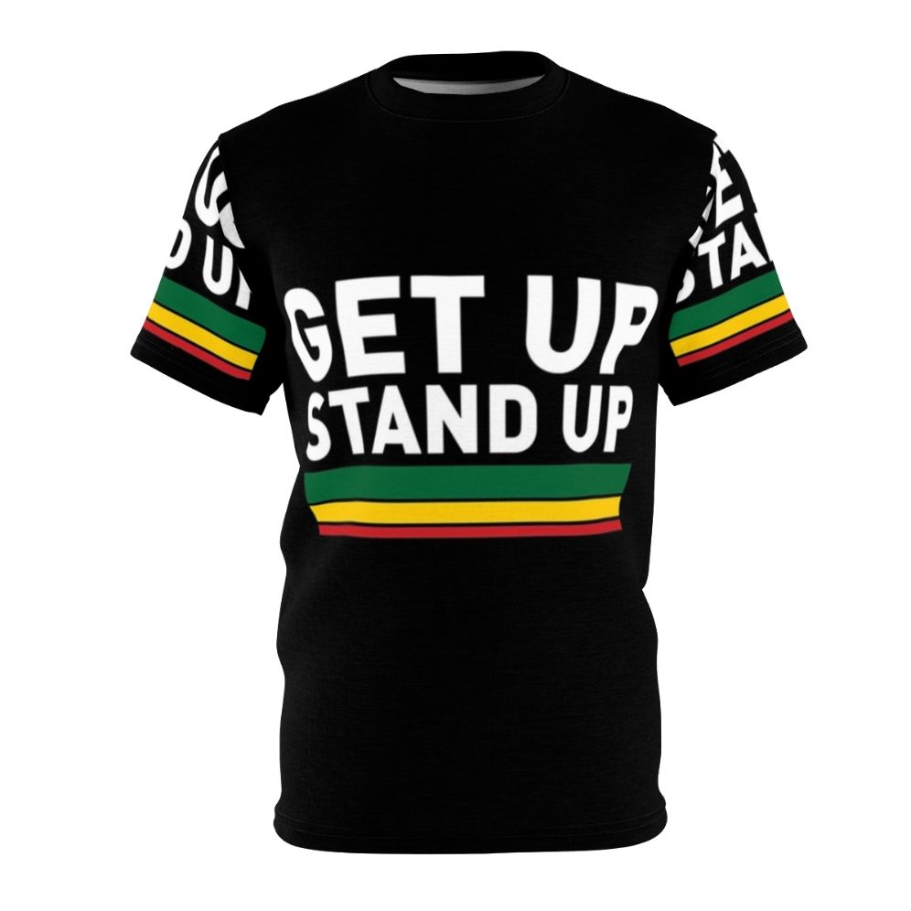 Rasta Lion Reggae T-Shirt, Featuring the Iconic Imagery and Message of Bob Marley