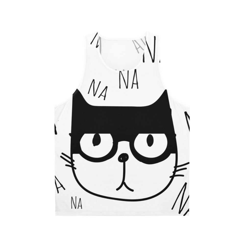 Superhero cartoon cat unisex tank top