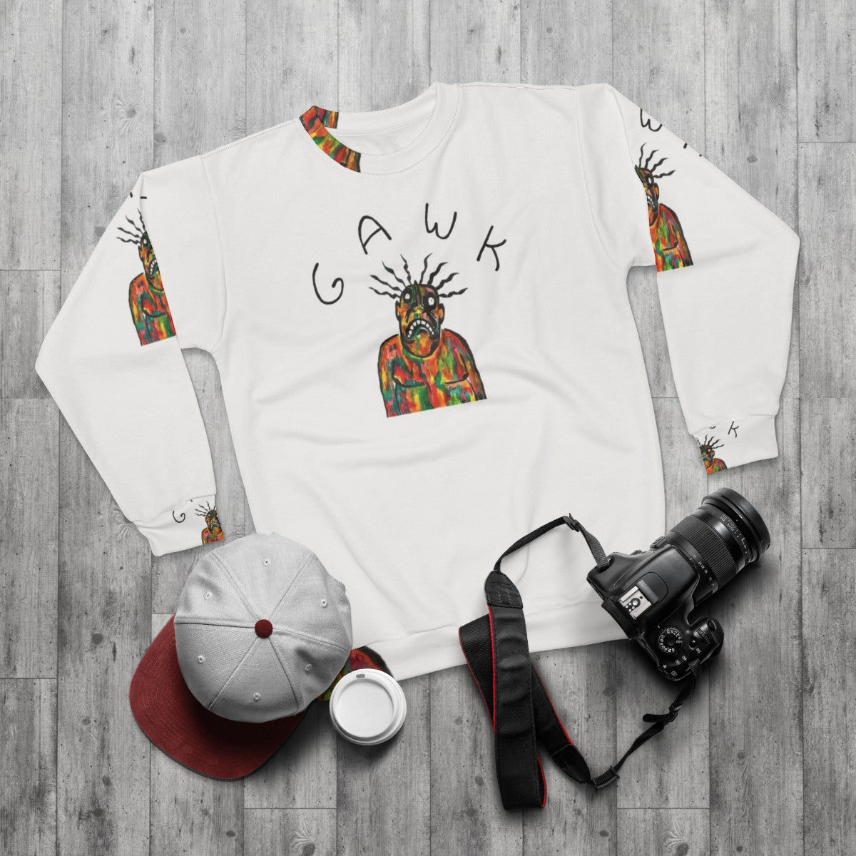 Vundabar Gawk Album Cover Art Indie Grunge Sweatshirt - flat lay