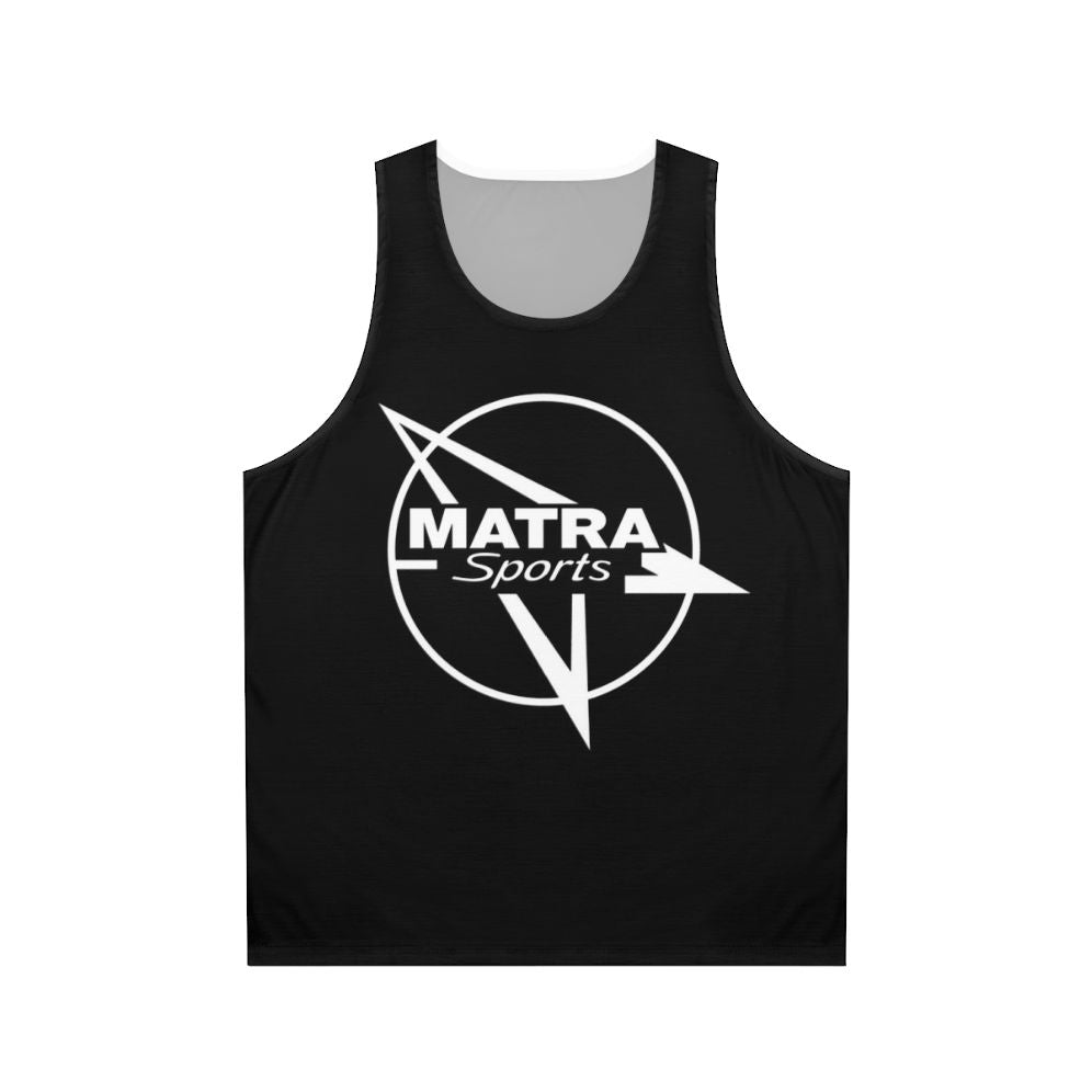 Vintage Matra Sports Car Emblem White Unisex Tank Top