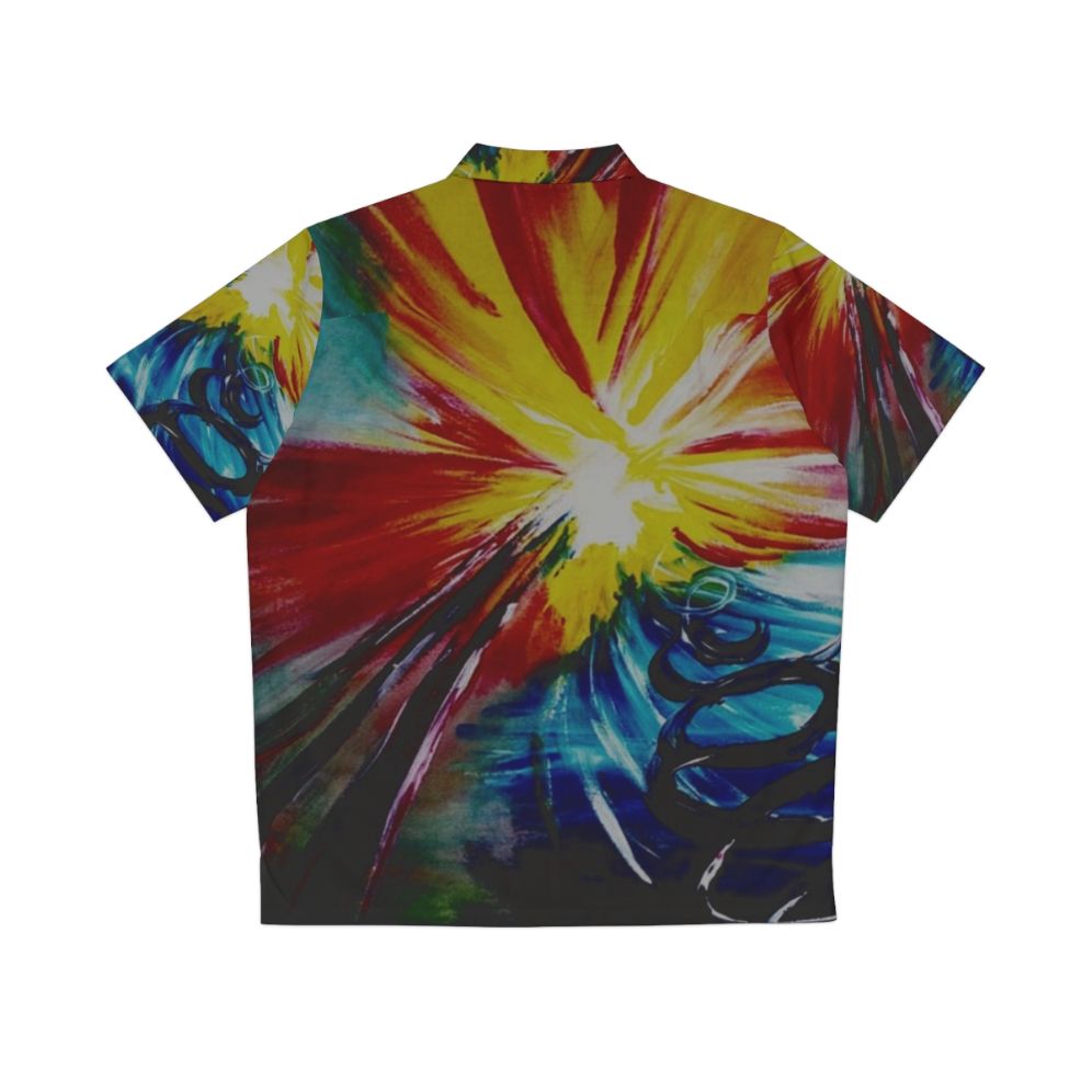 Bipolar Hawaiian Shirt with Colorful Abstract Design - Back