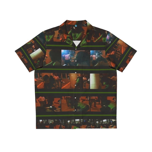 Bj Rk Vs Reporter Green Hawaiian Shirt with punching and paparazzi design