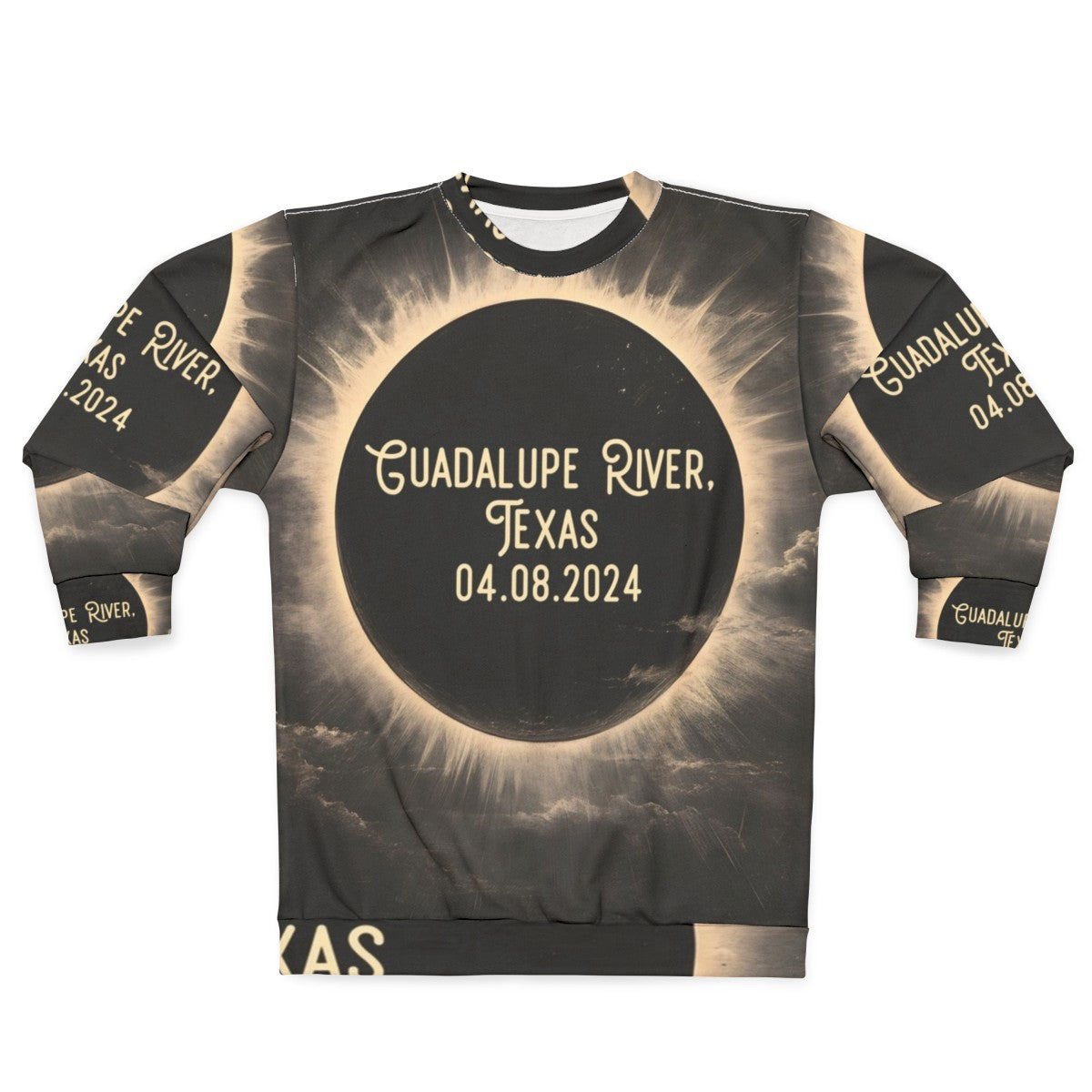 Guadalupe River Texas Total Eclipse Sweatshirt