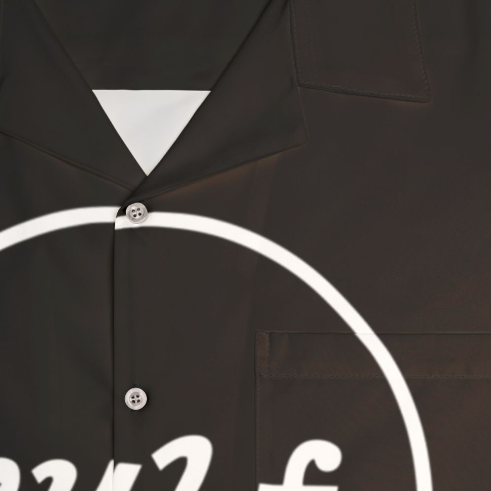 Vulfpeck 1612 logo printed on a Hawaiian-style shirt - Detail