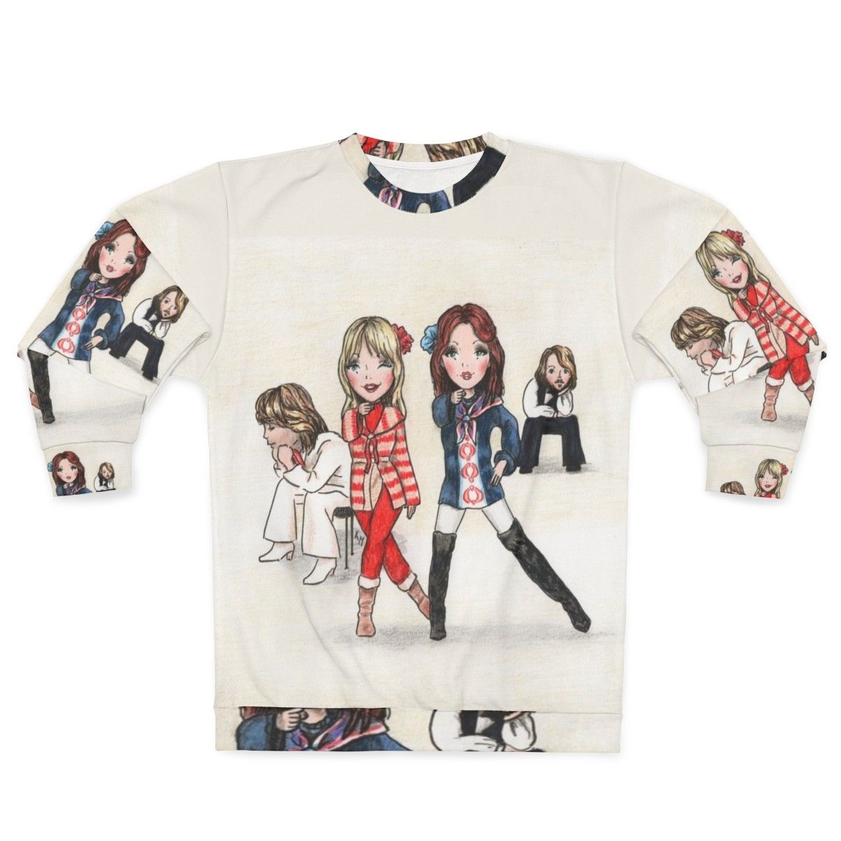 Cute cartoon "Meet Me" graphic sweatshirt for fashion-forward kids