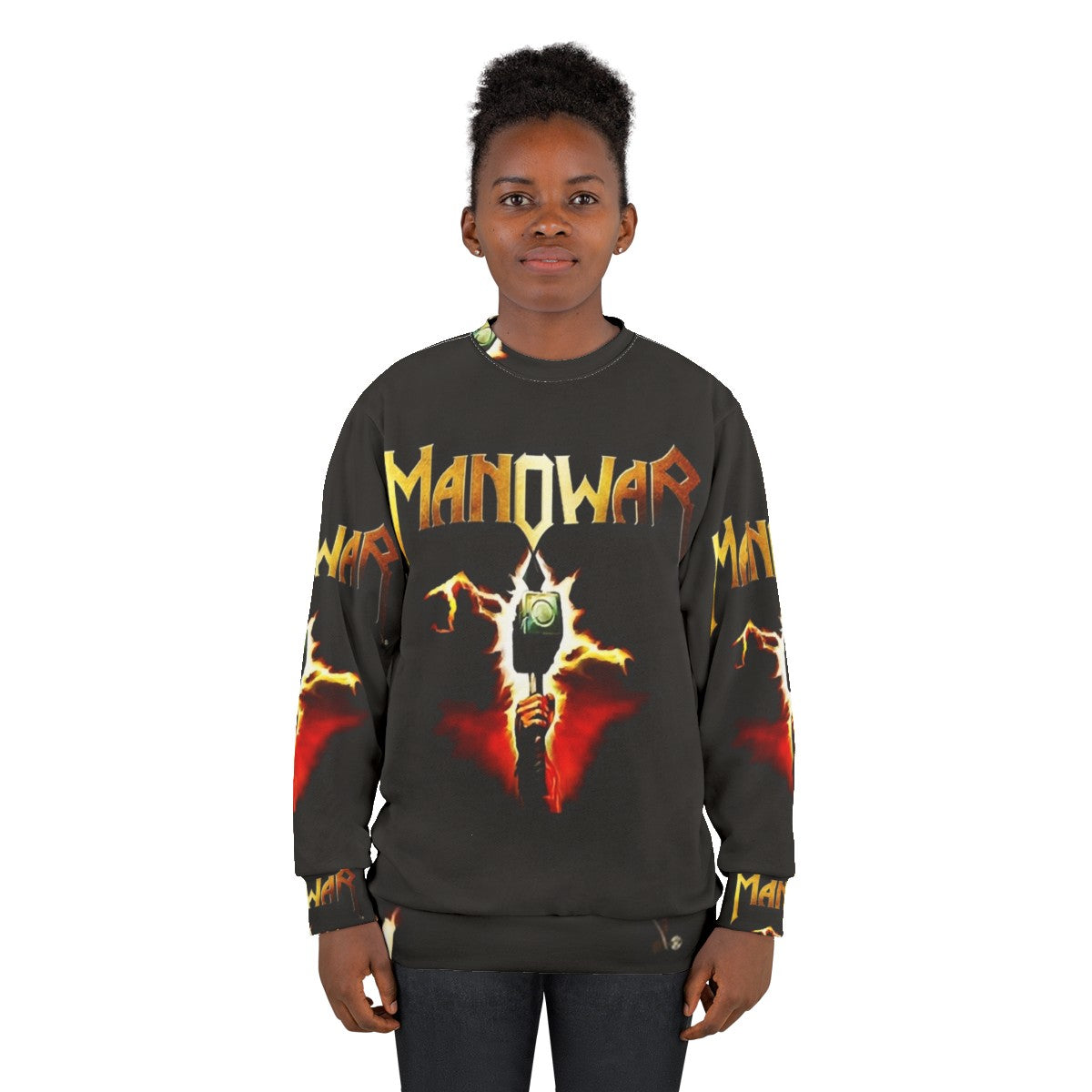 Manowar band sweatshirt for metal fans - women