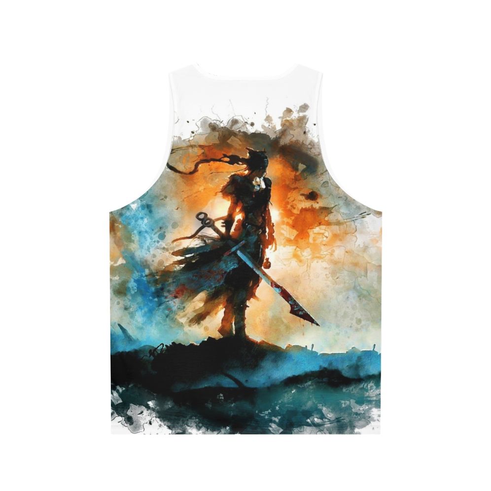 Hellblade: Senua's Sacrifice unisex tank top featuring Norse mythology - Back