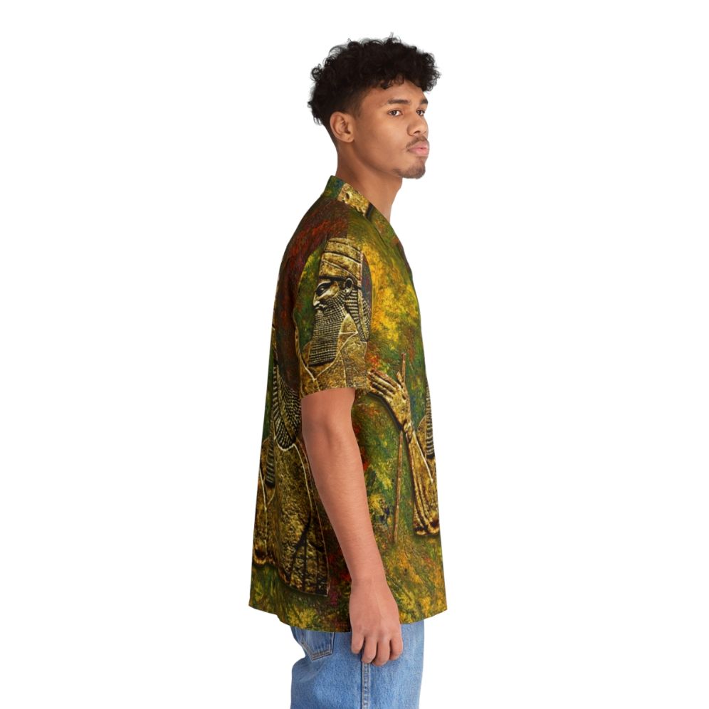 Assyrian King Hawaiian Shirt - Mesopotamian Inspired Cultural Apparel - People Pight