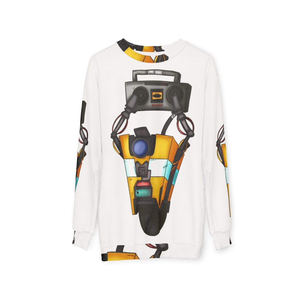 Borderlands Boombox Claptrap Sweatshirt - hanging