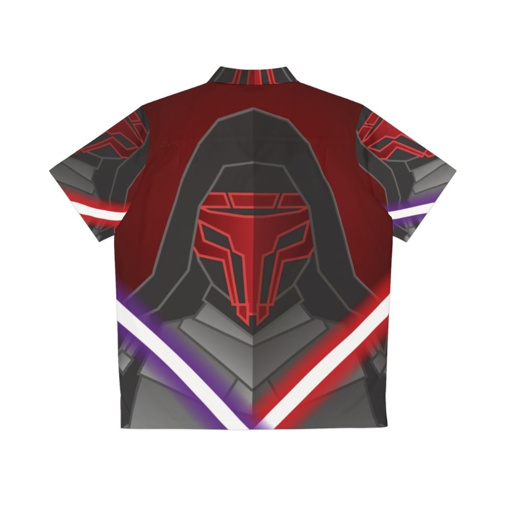 Dark Warrior Hawaiian Shirt featuring Star Wars Sith Lord design - Back