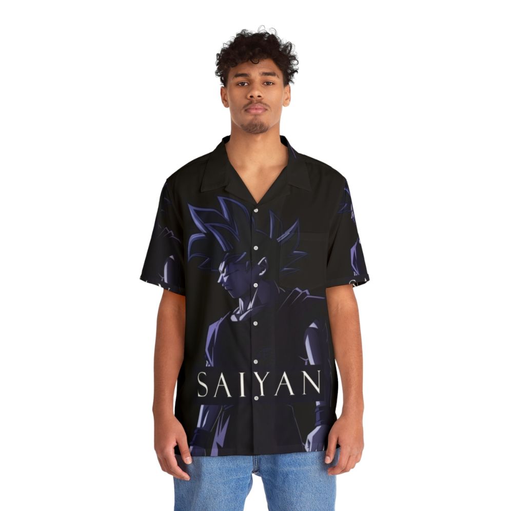 Goku The Strongest Saiyan Hawaiian Shirt - People Front