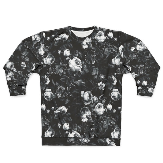 Roses Black and White Sweatshirt