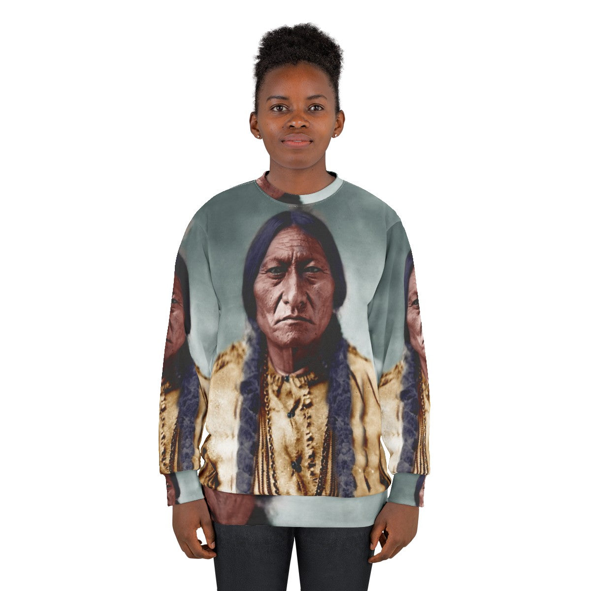 Sitting Bull Native American Sweatshirt - women