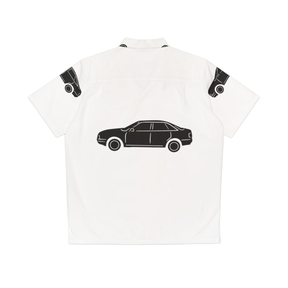 Audi 80 Hawaiian Shirt with Retro German Car Silhouette - Back