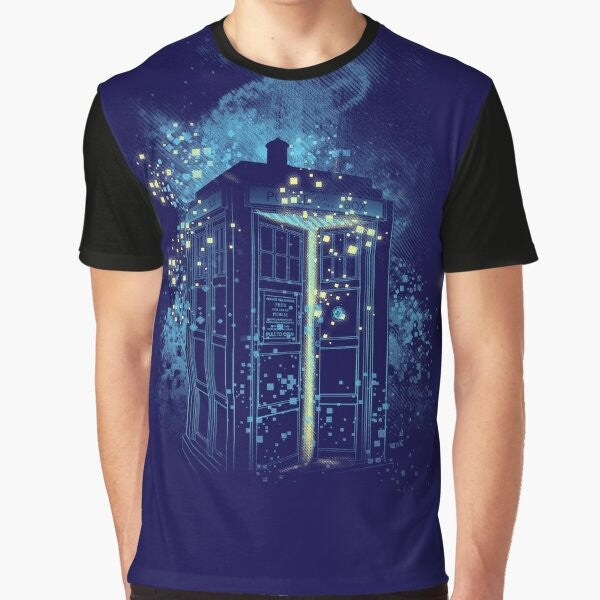 "Regeneration is Coming" Doctor Who Graphic T-Shirt featuring the TARDIS blue box and time lord imagery